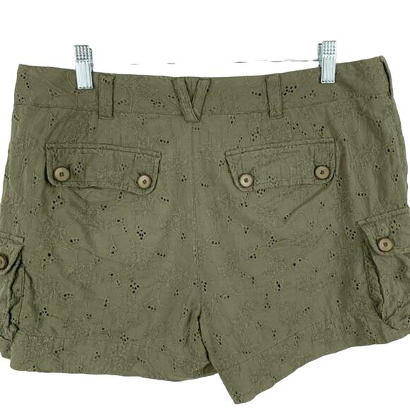 Tapemeasure Women Cargo Shorts Fairy Boho Preppy Cottage Dainty Green Size 10 - Picture 5 of 6